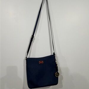 Michael Kors Blue Handbag with Gold Accents